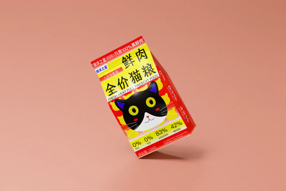 红色包装立体样机