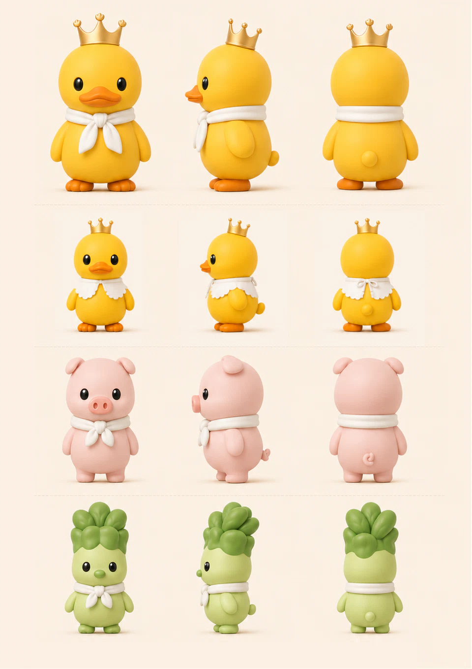 AIGC IP 角色三视图