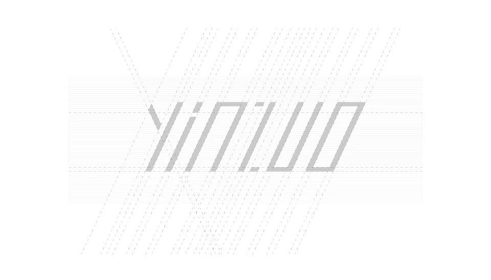 YINZUO LOGO 辅助线图